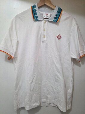 Casablanca Pique polo shirt Large